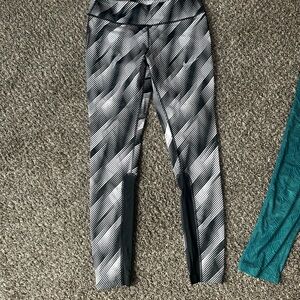 Nike Black and White Striped Leggings